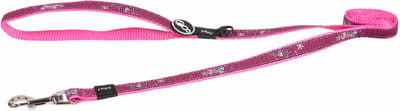 ROGZ Classic Fancy Dress Hondenlijn / Hondenriem (HL12-CK) - Nylon - Pink Love - M - Breedte 16 mm - Lengte 140 cm - Geschikt voor honden van 12-22 kg