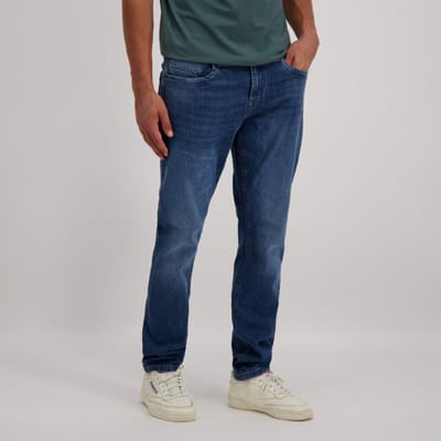 Cars blauwe heren jeans   Stonewash wassing   Regular fit   5-Pocket zakken   Knoop- en ritssluiting   Regular waist Blauw 38/34