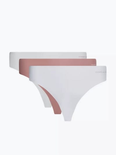 Tommy Hilfiger - 3-pack Brazilian - Barrelthee/white/Teaberry Blossom - XS