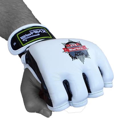 MMA Handschoenen - Vechtsport Handschoenen - Training en Sparren - Vrije Vinger Beweging - Maat XL - Wit
