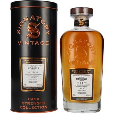 Ondertekenaar Vintage Signatory Vintage INCHGOWER 14 Years Old 1st Fill Marsala Cask Strength #106 2011 59,7% Vol. 0,7l in Tinbox