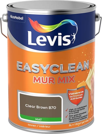 Levis - Easyclean Mur Mat Mix - Clear Brown B70 - Mengverf - 5 L