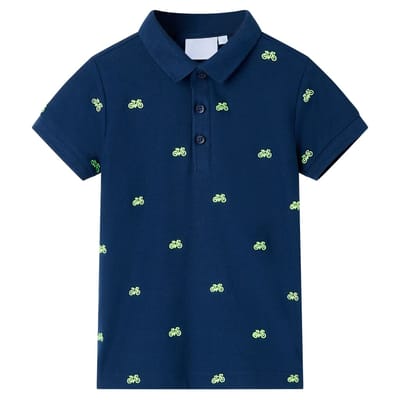 vidaXL Kinderpoloshirt 92 marineblauw