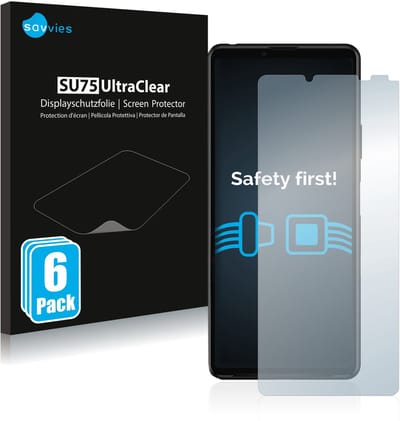 Savvies - Screenprotector voor Sony Xperia 10 III / 10 III Lite - Folie Beschermfolie transparant 6 Stuks