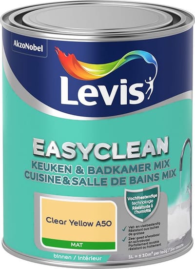Levis - Easyclean Keuken & Badkamer Mix - Clear Yellow A50 - Mengverf - 1 L