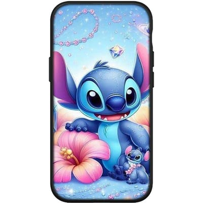 Cover voor iPhone 15 14 Xiaomi Redmi Note 13 12 11 Pro Max X 8 9 XR Samsung Galaxy S24 S23 A05 OPPO A15 Huawei Roze Blauwe Lilo Cartoon Stitch Telefoonhoesje for Samsung Galaxy A70