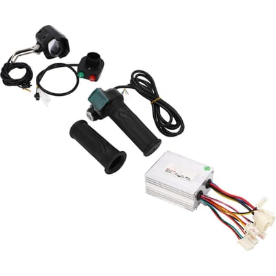 48V 500W elektrische fiets gashendelcontroller kit, stabiele elektrische fietscontroller stuurkit met koplamp black