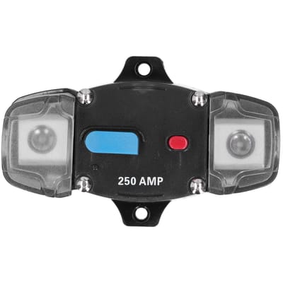 250A Automatische Stroomonderbreker Zekering Reset Overbelastingsbeveiliging voor RV Auto Boten Audio Video Systeem black