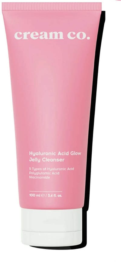 Cream Co. Hyaluronic Acid Glow Jelly Cleanser - Hydraterende Gezichtsreinigingsgel - 5 Soorten Hyaluronzuur - Niacinamide - PGA & Pentavitin - Alle huidtypen - 100 ml