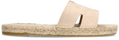 Sacha - Dames - Beige suède slippers - Maat 36