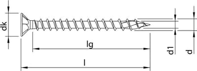 HECO TOPIX-Plus spaanplaatschroef 3x12mm - platkop - verzinkt - voldraad - T 10 - 60039 (Per 1000 stuks)