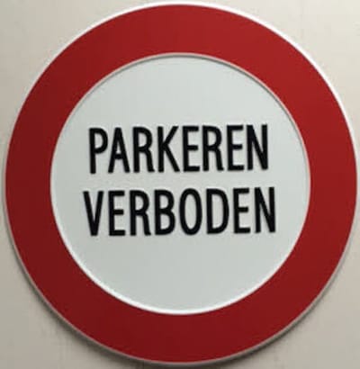 Parkeren Verboden Bord / 24 cm / Aluminium