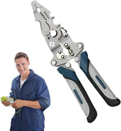 Inklapbare Stripper - Multitool Tang - Kabels Bewerken - Ergonomische Grip - 20.5 cm Lengte - Zilverkleurig