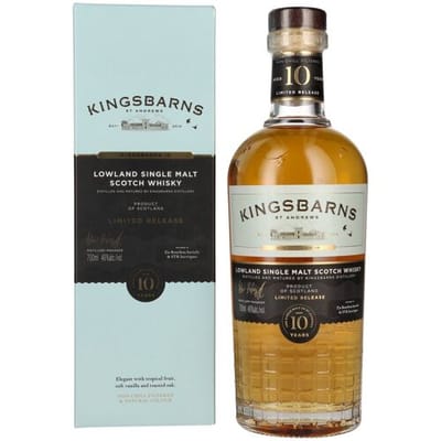 Kingsbarns Whisky Kingsbarns 10 Years Old Lowland Single Malt Scotch Whisky Limited Release 46% Vol. 0,7l in geschenkverpakking