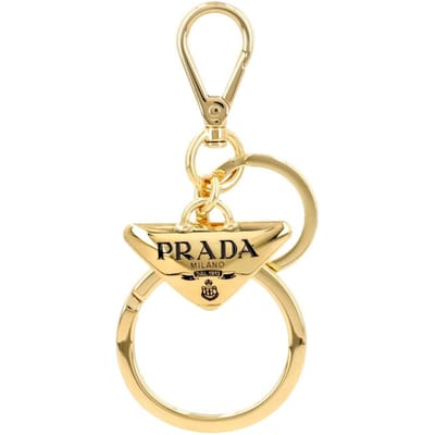 Porte-clés Logo Triangle Prada 1pm037 66a P019f 1PM037 66A P019F beige