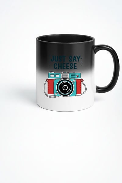 Magic Mug - "Just Say Cheese" Camera Ontwerp - Warmtegevoelige Mok