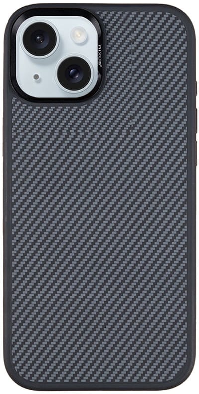 Rixus Mag Carbon With MagSafe For Apple iPhone 13 Titanium Black