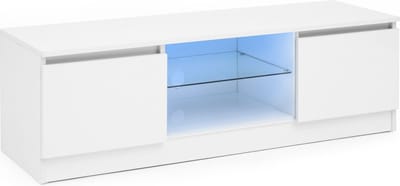 TV kast dressoir - TV meubel - led verlichting - 120 cm breed - wit