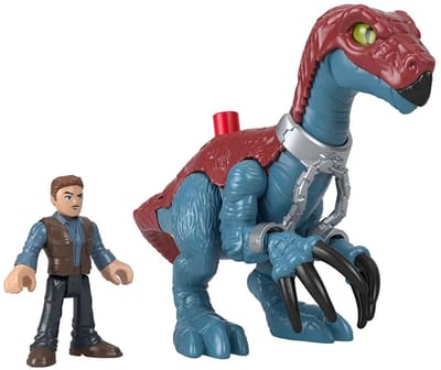 Fisher Price Jurassic World Therizinosaurus & Owen Speelfiguur - 3+