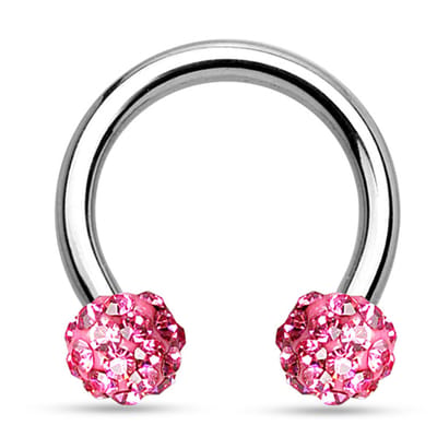 Piercing horseshoe ferido 1.2x10 - roze - LMPiercings