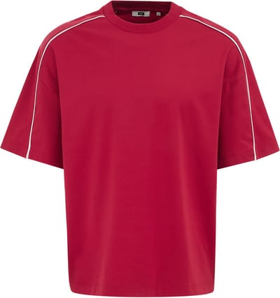 WE Fashion Heren heavyweight boxy fit T-shirt