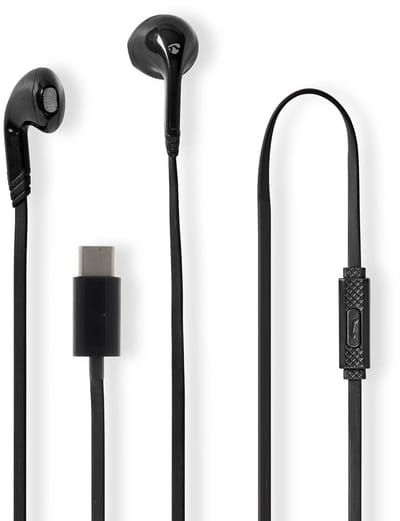 Nedis Bedrade Koptelefoon – USB-C – Microfoon & Volumeregeling – Zwart