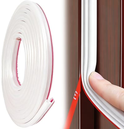 Dailygoods - 6M Deurafdichting Afdichtingsband Flexibel, 10 mm x 15 mm Rubberen afdichting Deurkozijn Zelfklevend Afdichtingsstrip Deur Raam Afdichtingsrubber Deurafdichting Rubberen afdichting Deurkozijn