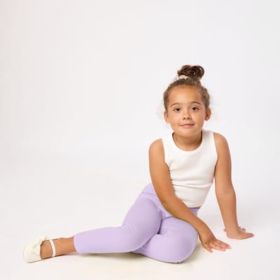 Merry Style MS-MS10-131-LE Meisjes Leggings - Sport - Vrijetijdsbroek - Lang- Viscose - Sporbroek - Yogabroek - Lichtviolet - 128