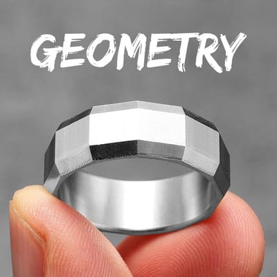 Geometrische Snitten Schroef Heren Ringen Roestvrij Staal Vintage Punk Eenvoudige Luxe Dames Sieraden Mode Accessoires Cadeau 8 white