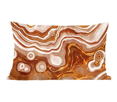 Sierkussens - Kussentjes Woonkamer - 60x40 cm - Goud - Agaat geode - Stenen - Bruin