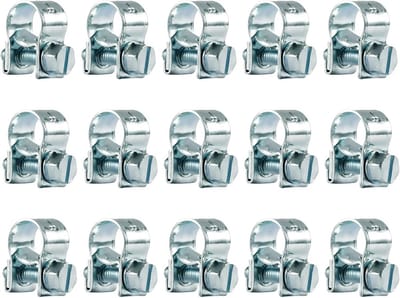 Set van 15 Slangklemmen 8-10mm voor Leiding Reparatie - Zilverkleurig