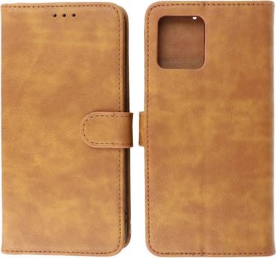 Motorola Moto G72 Hoesje Book Case Portemonnee Telefoonhoesje - Bruin