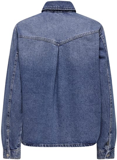 ONLY - ONLELLA L/S POCKET SHIRT TAI519 DNM NOOS - Dames - Blouses