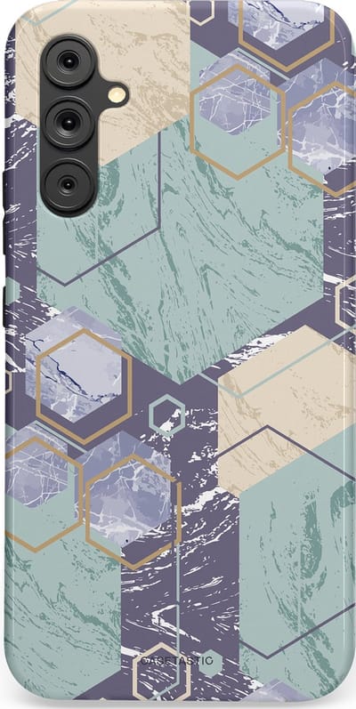 Casetastic hoesje geschikt voor Samsung Galaxy A34 (2023) 5G - Dubbellaagse bescherming - Veerkracht - Fashion Case - Zilver Crème