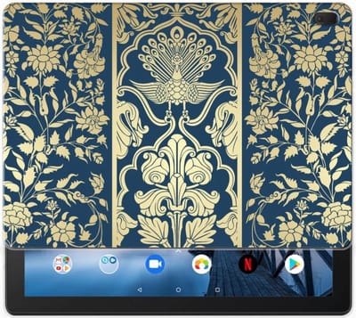 Lenovo Tab E10 Siliconen Hoesje Beige Flowers