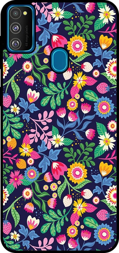 Smartphonica Telefoonhoesje Geschikt voor Samsung Galaxy M30s met bloemen opdruk - TPU backcover case flower design geschikt voor Samsung Galaxy M30s