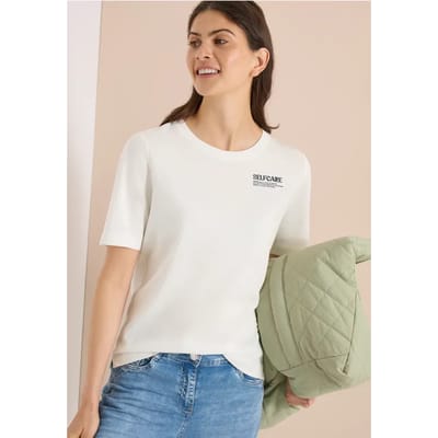 Shirt met ronde hals en opdruk op de rug