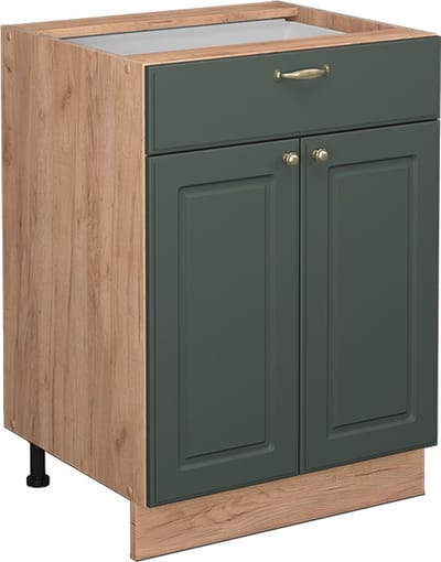 Vicco Fame-Line Keukenonderkast – 60 cm met lade, zonder werkblad Groen-Goud Landhuis