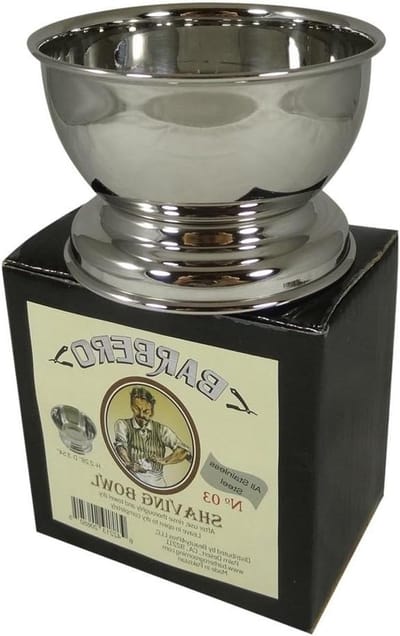 Scheerkom RVS - Scheerkom Zeep - Klassiek Scheren - Roestvrij Staal - 9.65 x 9.14 x 6.6 cm - Zilver
