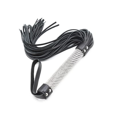 Smart Moves - Flogger met Bling Bling Handvat - 51 cm - Zwart