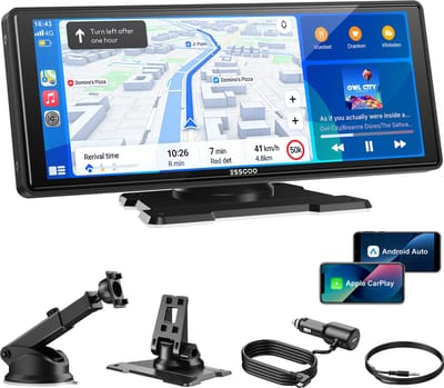 ESSGOO Geschikt voor CarPlay Scherm 10,26 Inch - Geschikt voor Android Auto Scherm - Draadloos - Touchscreen - Universeel