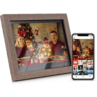 Andoer 10.1 pouces WiFi cadre Photo numérique nuage cadre Photo numérique 1280*800 IPS écran tactile Type 1 & EU Plug black