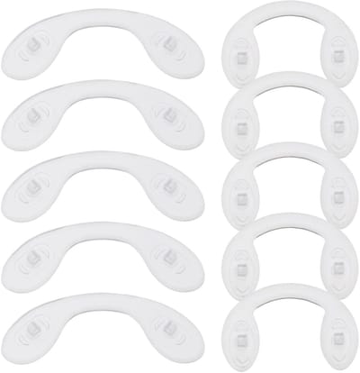 Allecto - Neuspads - Siliconen neuspads - Antislip ontwerp - M en S maat - Vervanging voor brillen - Transparant - Geschikt voor schroefbrillen