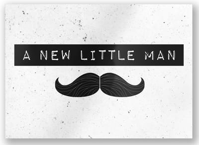 Paper Dreams Kaart Little Man 15 X 10,5 Cm Papier Zwart/wit