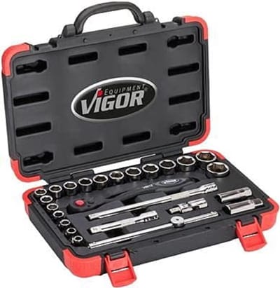 Dopsleutelset 25-delig - Steekdoppen Set - Handmatige Bediening - Buitenzeskantprofiel - 10-32 mm