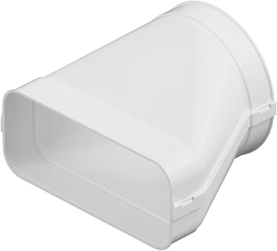 Flat kanaalsysteem 150 overgangsstuk wit 222 x 89 mm