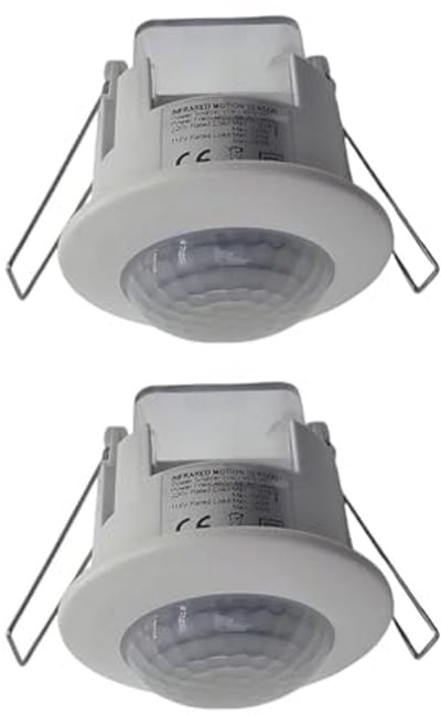 PIR Bewegingssensor voor Plafondmontage met Ingebouwde Infrarood- en Aanwezigheidssensor – 360° Detectie, Instelbare Timer en Gevoeligheid, Geschikt voor LED