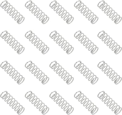 Kleine Drukveren - Mechanische Veren - Reparatie Onderhoud - Roestvrij Staal - 1x10x30 mm - Zilver