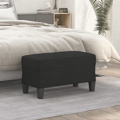 vidaXL - Bankje - 70x35x41 - cm - stof - zwart