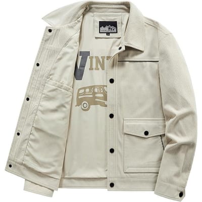 Jas Heren Lente en Herfst Nieuw Eenvoudig Retro Top Casual Losse Tooling Reversjas 4XL
